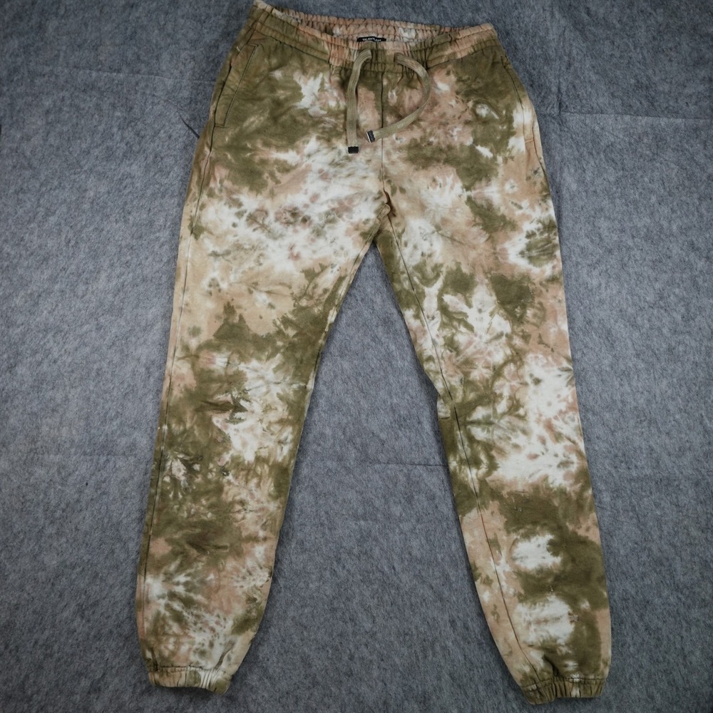 Talentless Pants Womens Extra Large Green Tie Dye Drawstring Joggers Sweats